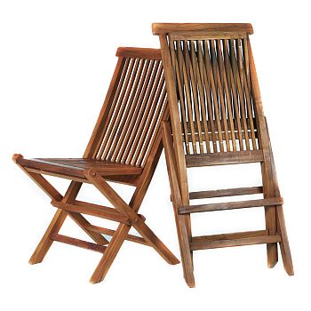 Teak Folding Chair Set of 2