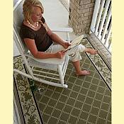 Outdoor Rugs made with DuraCord - Trellis Pesto