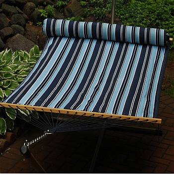 13 Foot Navy Blue Stripe/Navy Reversible Hammock