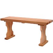 4 Foot Cedar Patio Bench - Unassembled