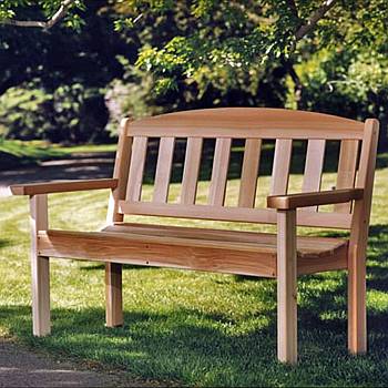 Cedar Garden Bench - Partially Assembled