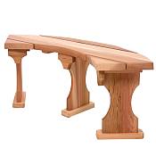 Cedar Quarter Round Bench - Unassembled