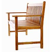 Teak Wave Bench