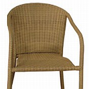 Resin Wicker Arm Chairs (Pair)