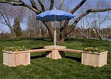 Cedar Planter Bench Systems