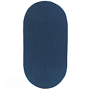 Woodrun Oval Navy Indoor/Outdoor Rug-