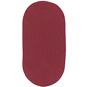 Woodrun Oval Indoor/Outdoor Rug - Burgundy