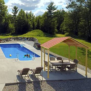 above ground pool with canopy