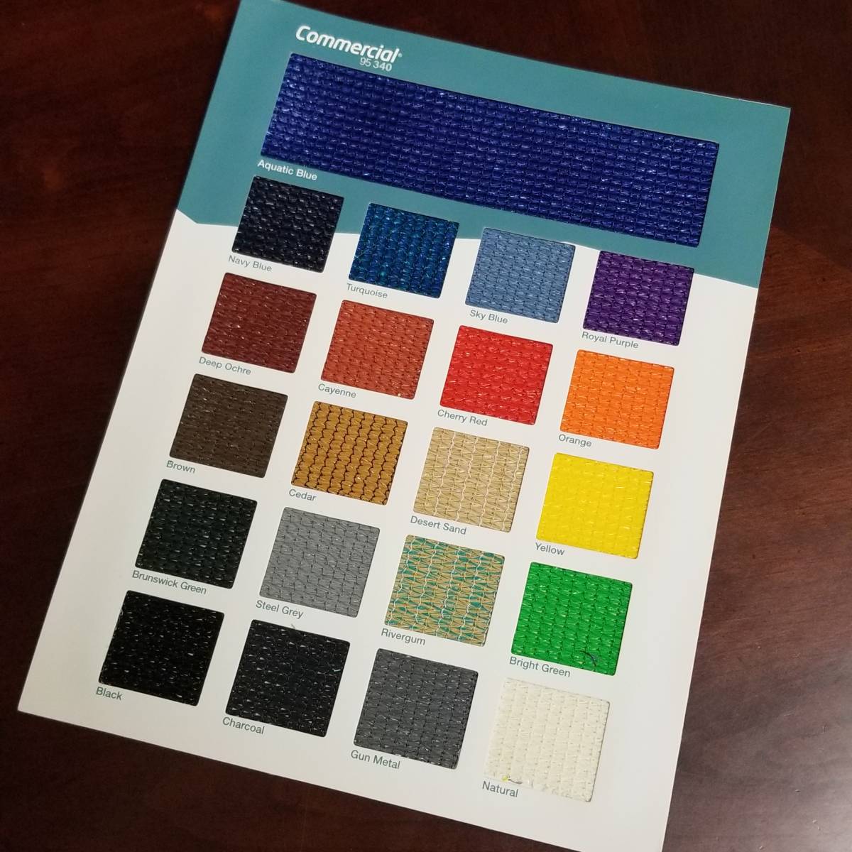 Commercial 95 Samples Shade Cloth Fabric Swatch Book - 2020