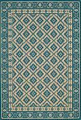 Diamond Turquoise Outdoor Rug - 5ft 3in by 7ft 6in