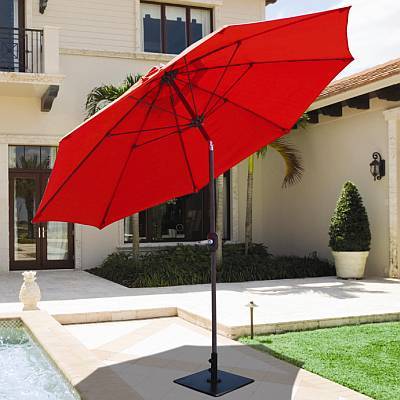 9 ft Manual Tilt<br>Aluminum Market Umbrella