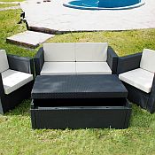 Rimini 4 Piece Resin Wicker Furniture Set