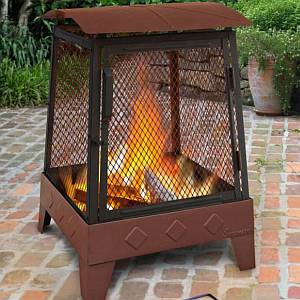 Haywood Diamond Embossed Fire Pit