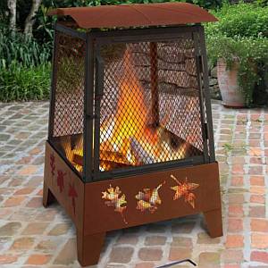 Haywood Tree Leaves Fire Pit