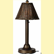 Tahiti II Wicker 30in. Patio Table Lamp