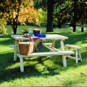 Log Picnic Table