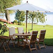 Oval Expansion Table and 4 Estate Chairs