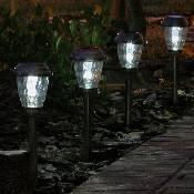 Charleston Solar Pathway Lights - Pewter