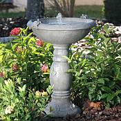 Country Garden Bird Bath with Solar Fountain