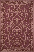 Patio Everywear Rug  Wrought Iron Red