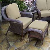 Tortuga Lexington Club Chair & Ottoman