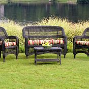 Tortuga Portside Dark Roast Wicker Set