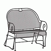 Cantebury Wrought Iron Gliding Loveseat